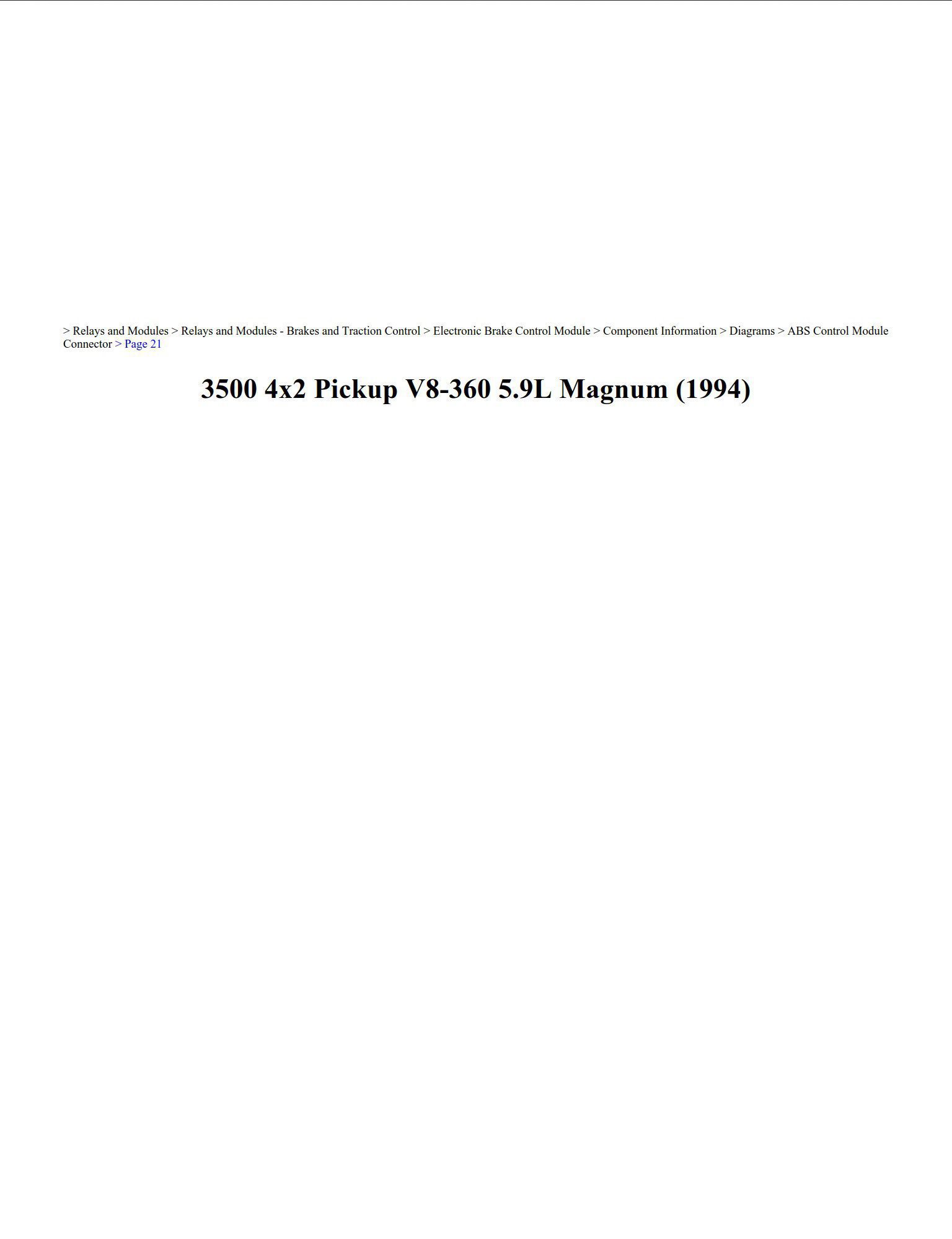 dodge magnum 1994 v8 5.9l workshop manual