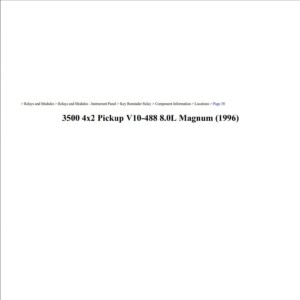 dodge magnum 1996 4x2 pickup v10 8.0l workshop manual