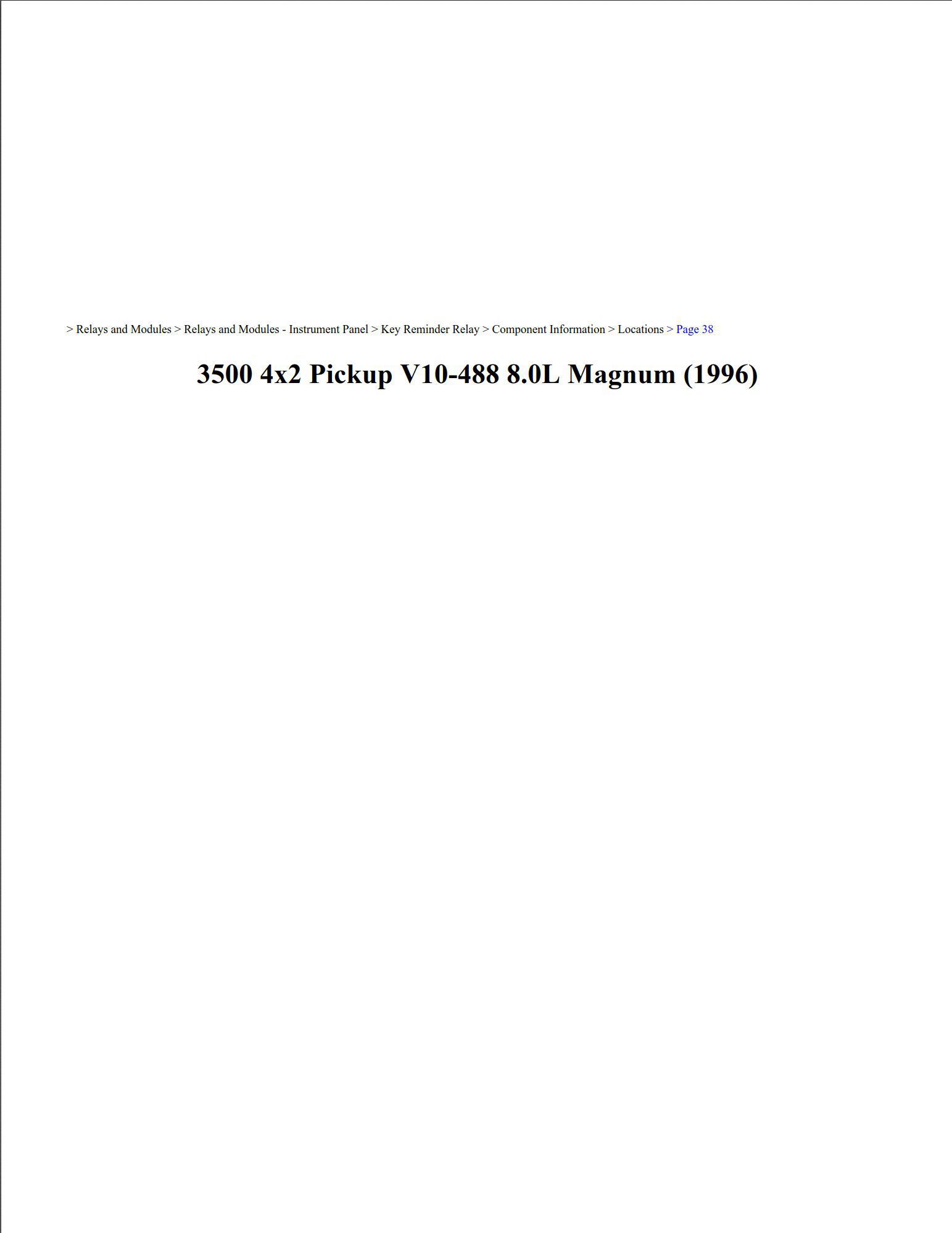 dodge magnum 1996 4x2 pickup v10 8.0l workshop manual