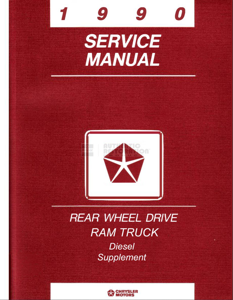 dodge ram 1990 rear wheel drive truck supplement workshop manual