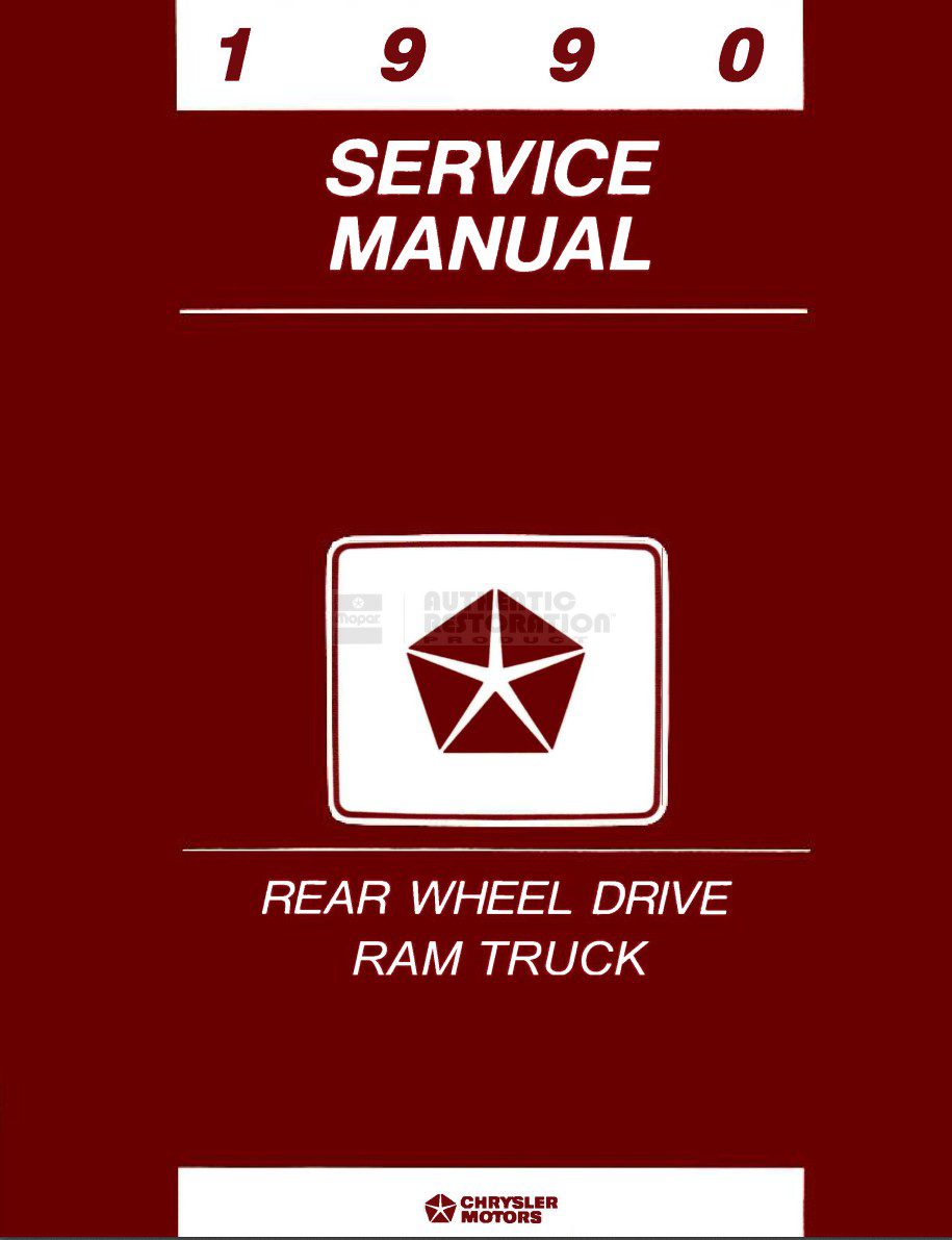 dodge ram 1990 rear wheel drive truck workshop manual
