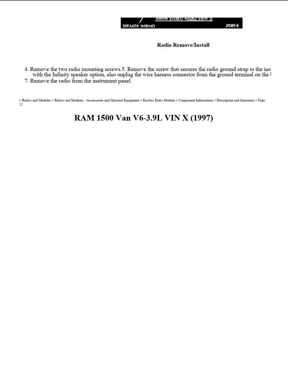 dodge ram 1997 1500 van 3.9l workshop manual