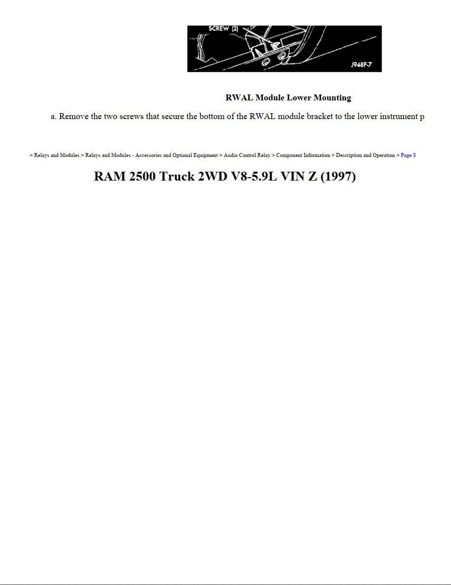 dodge ram 1997 2500 5.9l workshop manual