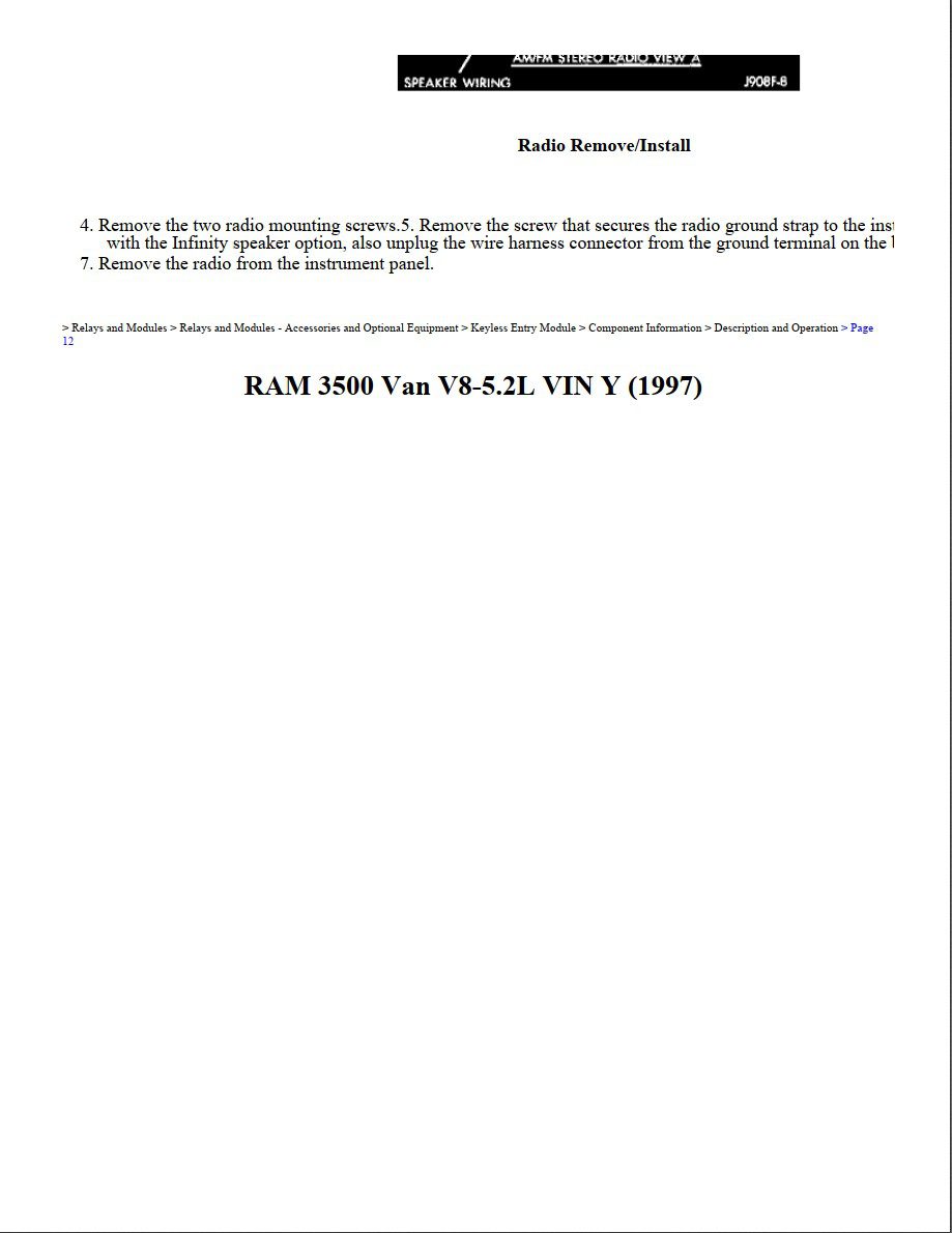 dodge ram 1997 3500 5.2l workshop manual