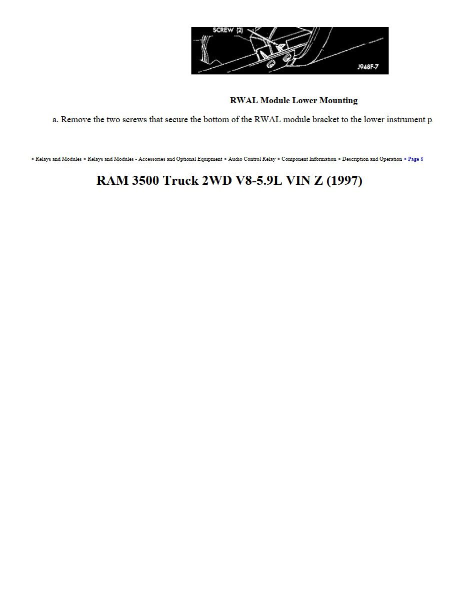 dodge ram 1997 3500 5.9l workshop manual