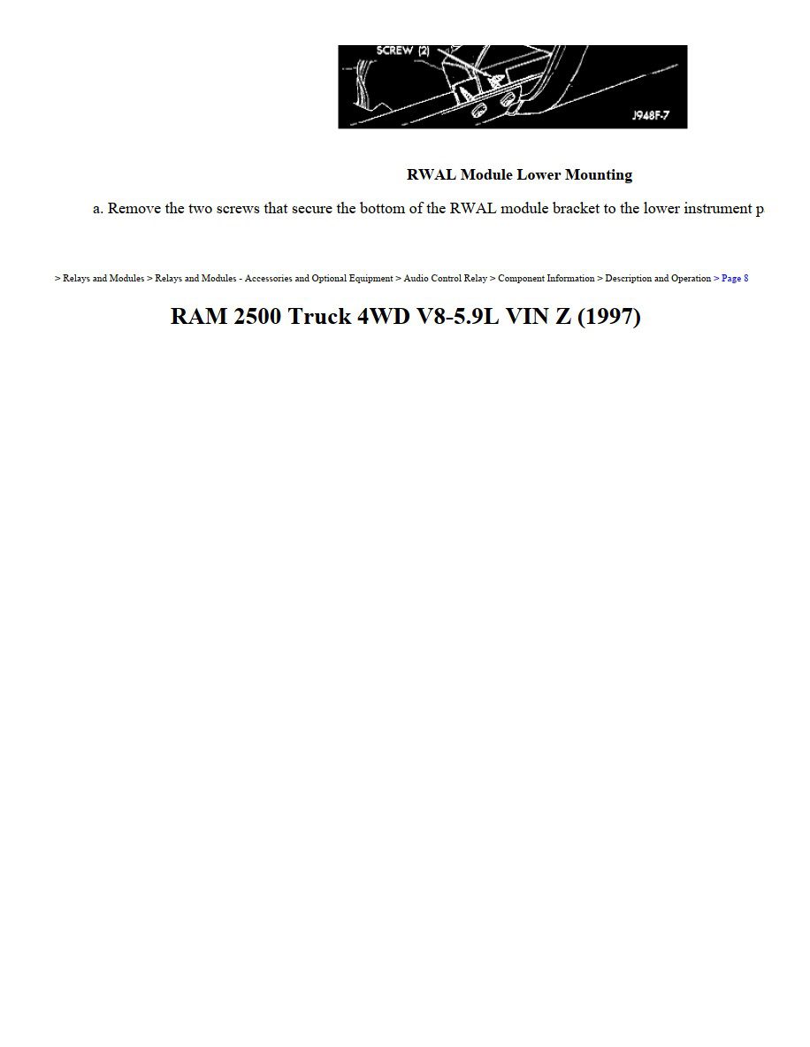 dodge ram 1997 5.9l workshop manual