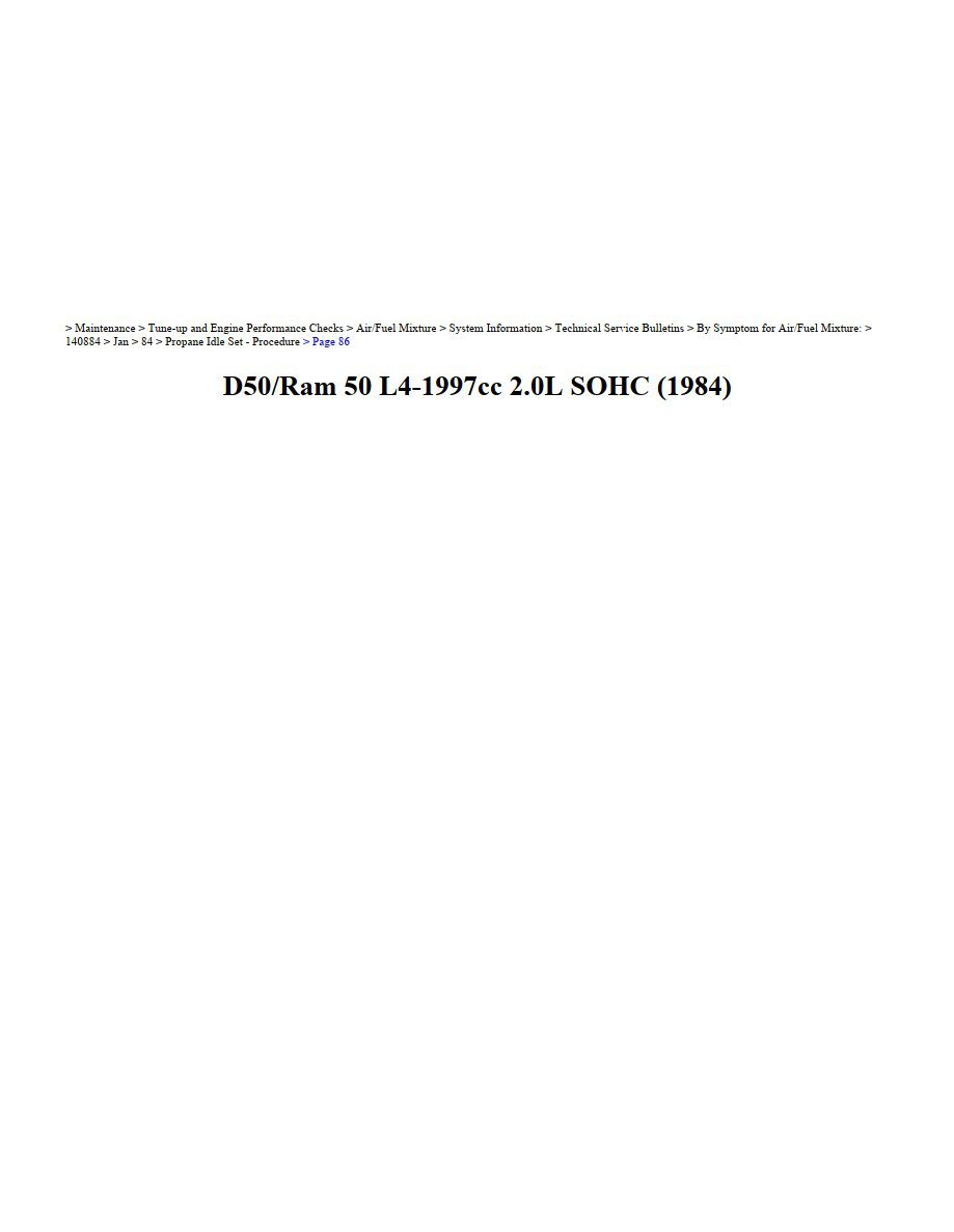 dodge ram 1997 d50 2.0l sohc workshop manual