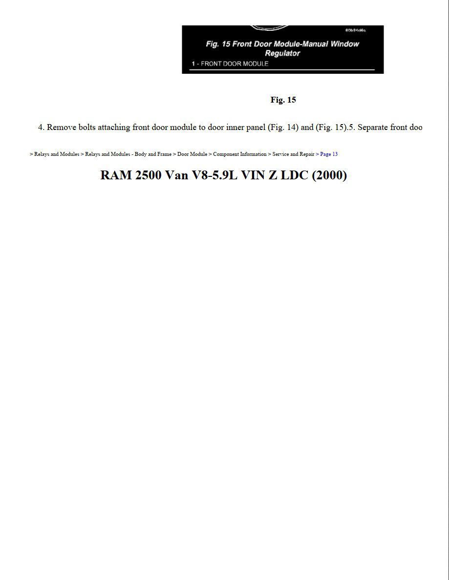 dodge ram 2000 2500 5.9l workshop manual