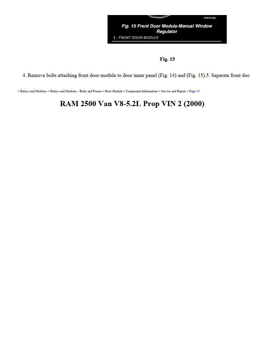 dodge ram 2000 2500 v8 5.2l workshop manual