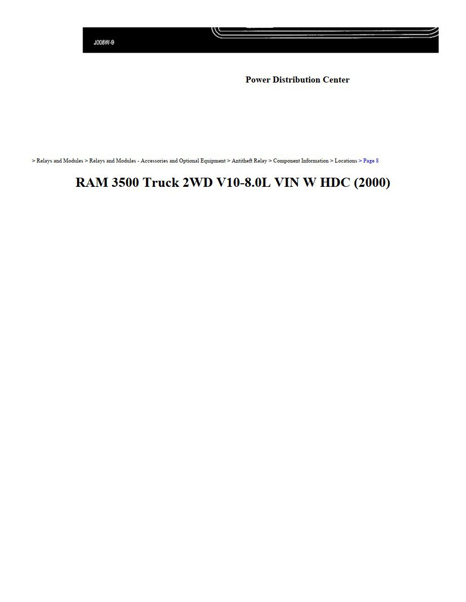dodge ram 2000 3500 truck 8.0 workshop manual