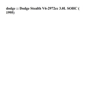 dodge stealth 1995 3.0l dohc workshop manual