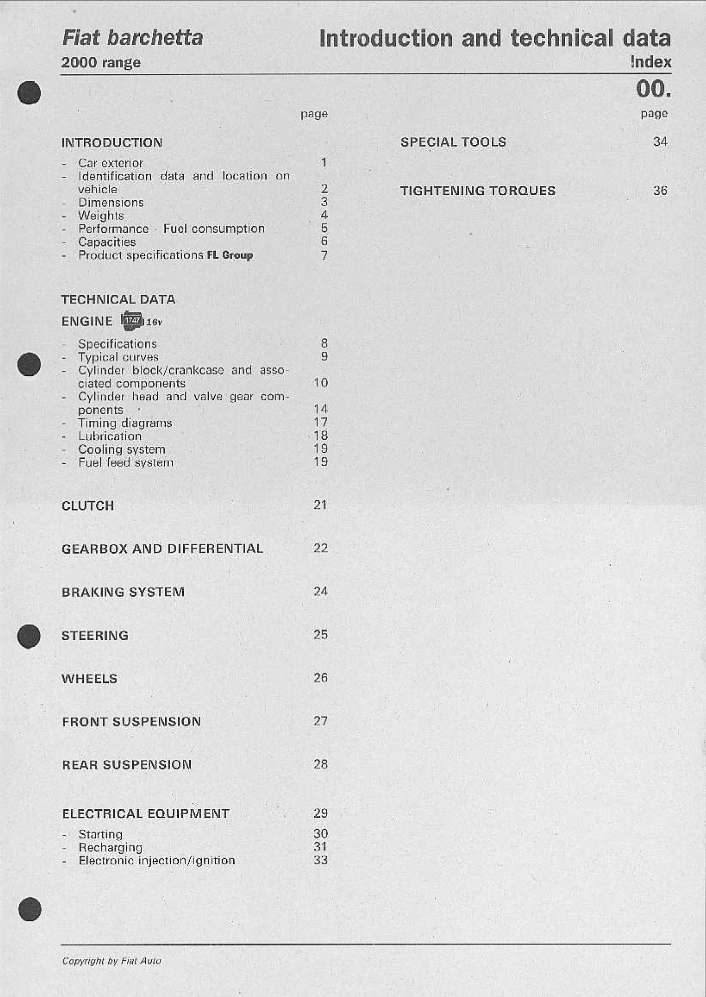 fiat barchetta update workshop manual