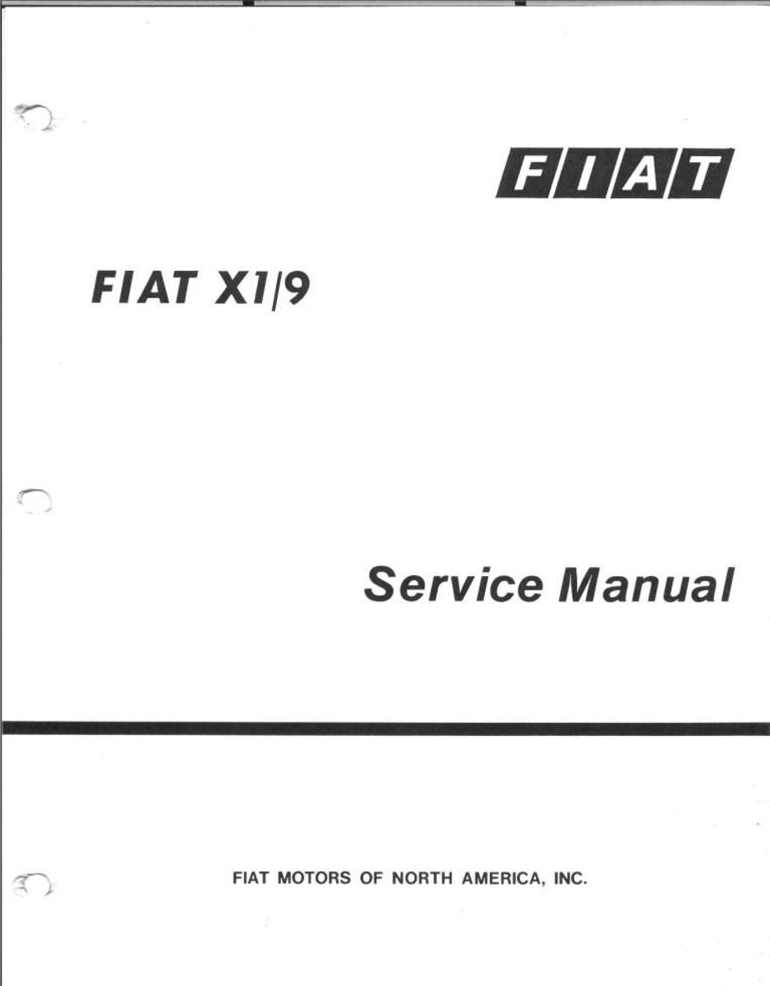 fiat x19 1982 workshop manual service manual