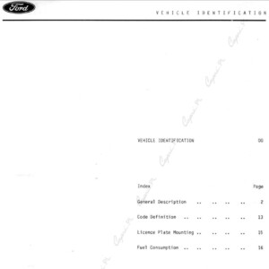 ford capri 1981 supplement workshop manual