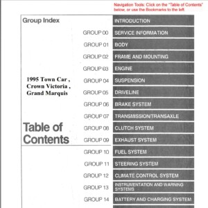 ford crown 1995 workshop manual