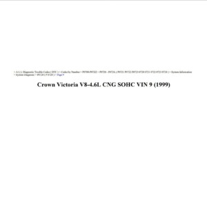 ford crown victoria 1999 4.6l sohc vin 9 workshop manual