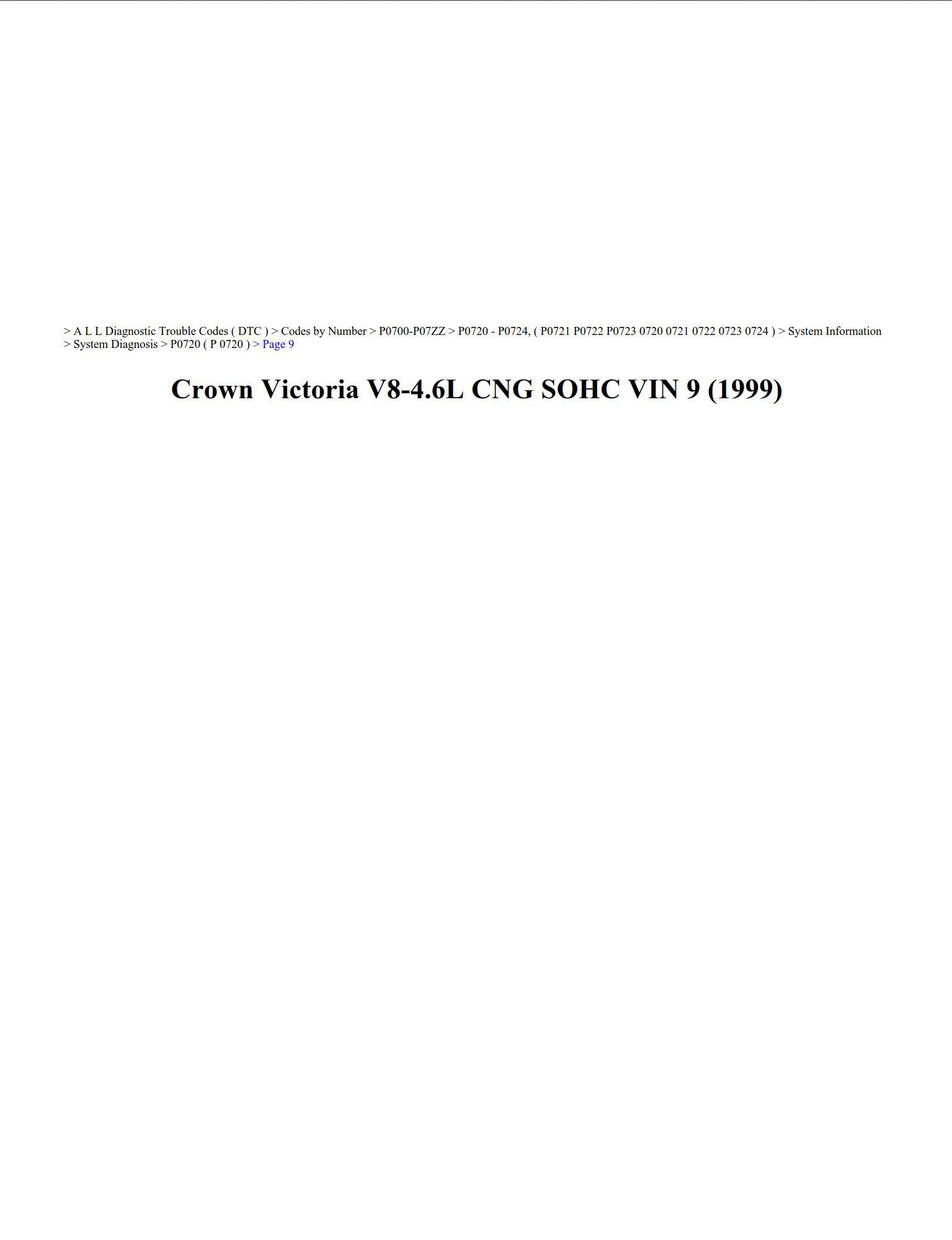 ford crown victoria 1999 4.6l sohc vin 9 workshop manual
