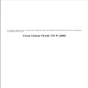 ford crown victoria 2000 v8 4.6l workshop manual