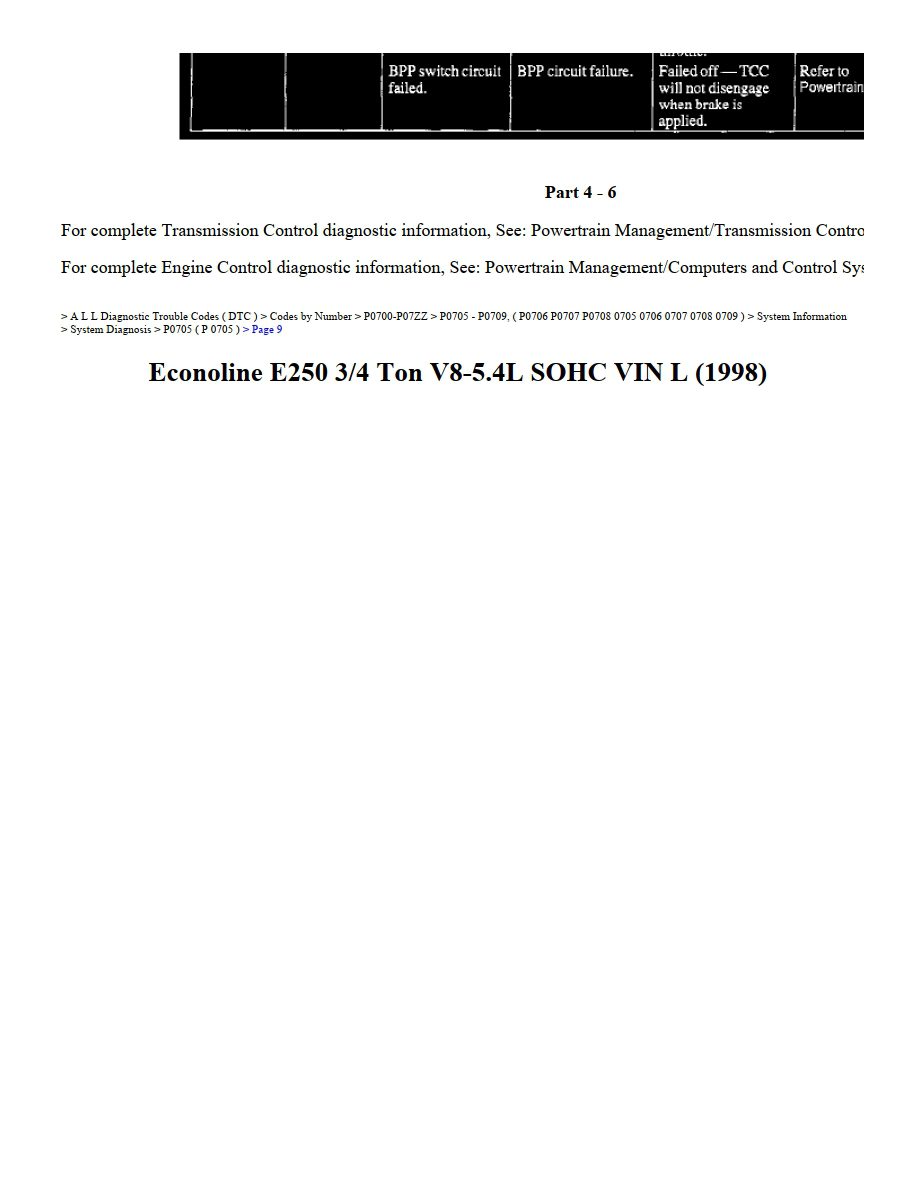 ford econoline 1998 e250 5.4l sohc vin l workshop manual