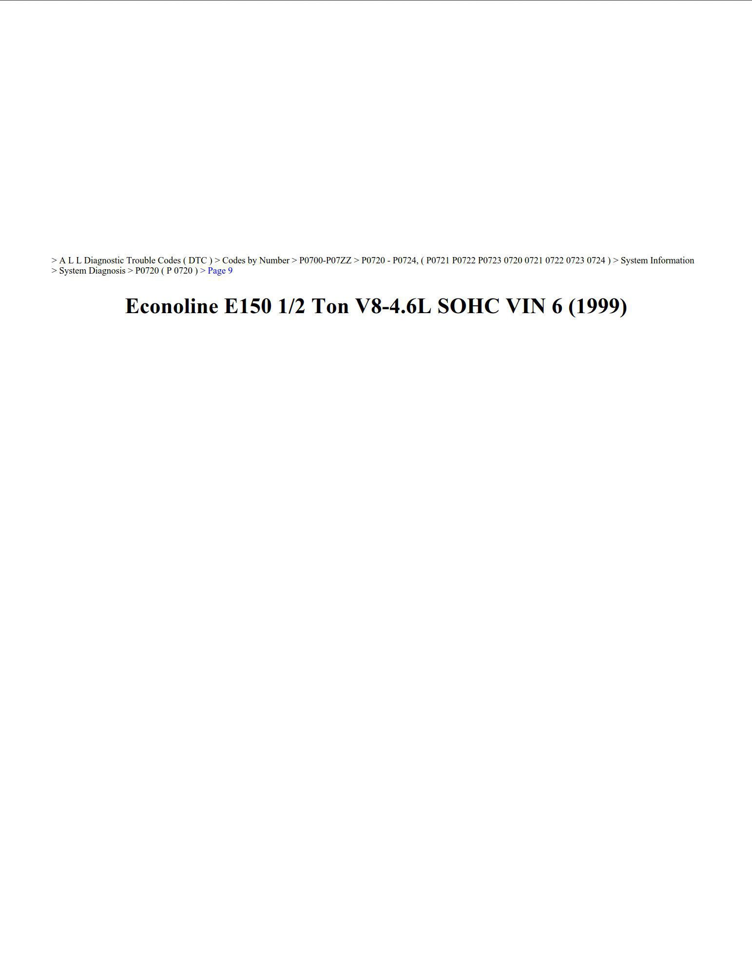 ford econoline 1999 e150 4.6l sohc vin 6 workshop manual