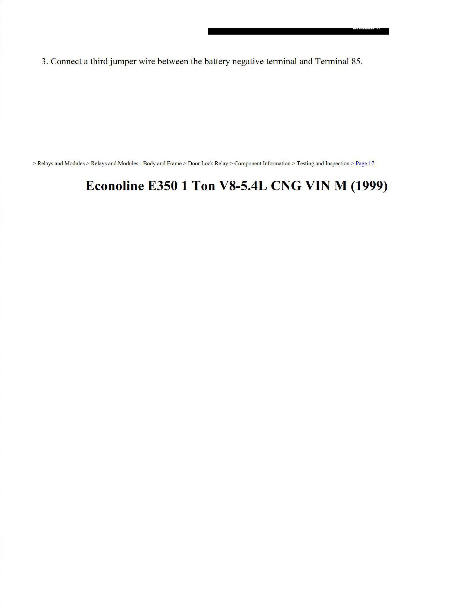 ford econoline 1999 e350 5.4l workshop manual