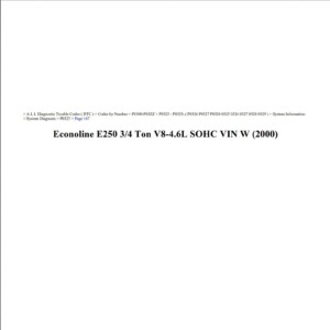 ford econoline 2000 e250 4.6l sohc workshop manual