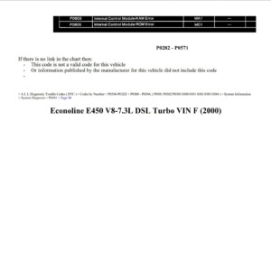 ford econoline 2000 e450 7.3l dsl turbo workshop manual
