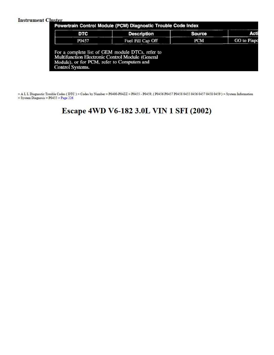 ford escape 2002 4wd v6 3.0l workshop manual