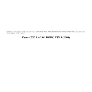 ford escort 2000 2.0l dohc workshop manual