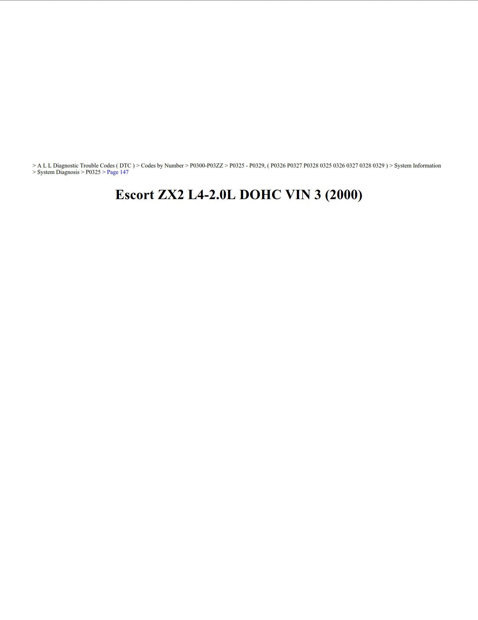 ford escort 2000 2.0l dohc workshop manual