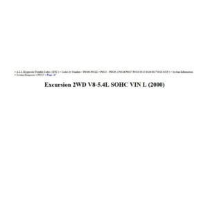 ford excursion 2000 5.4l sohc workshop manual