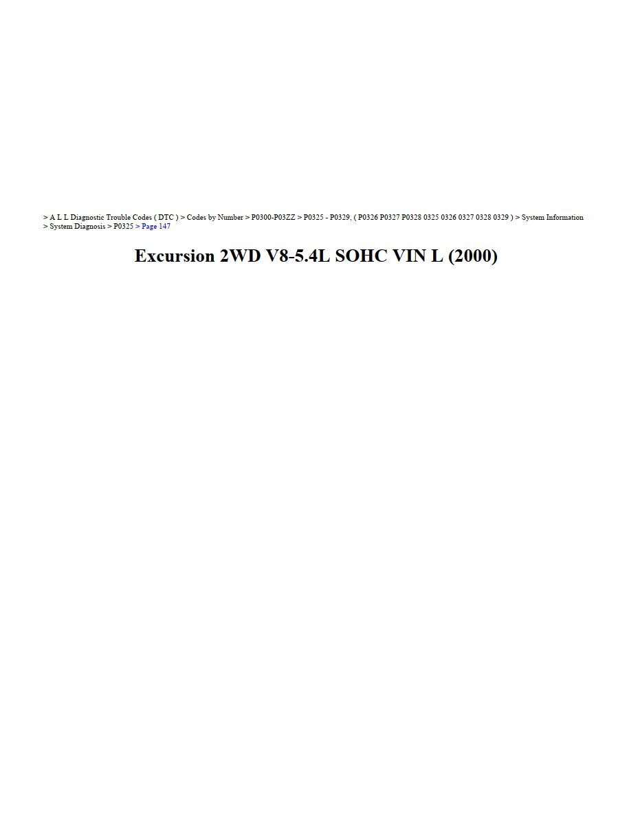 ford excursion 2000 5.4l sohc workshop manual