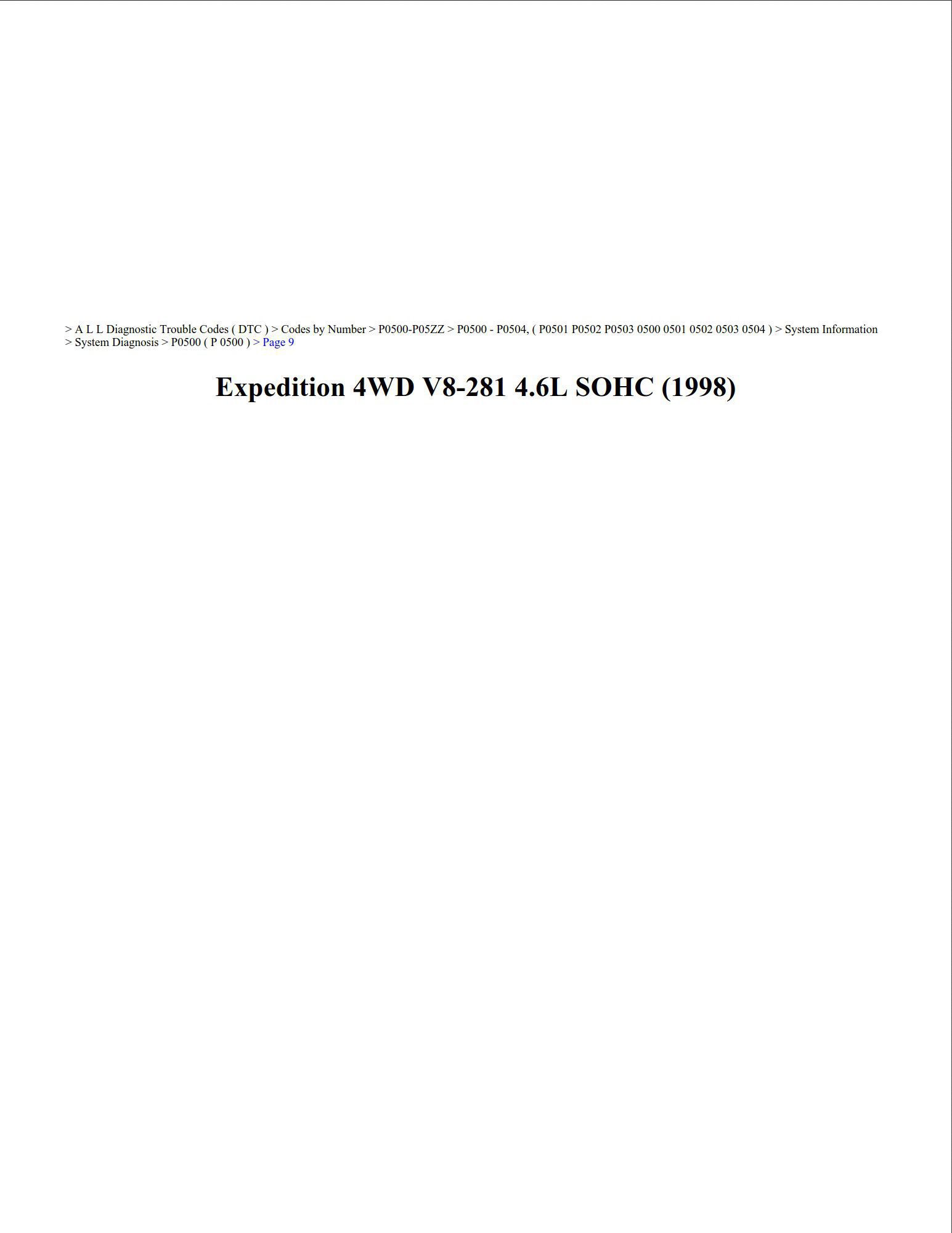 ford expedition 1998 4wd 4.6l sohc workshop manual