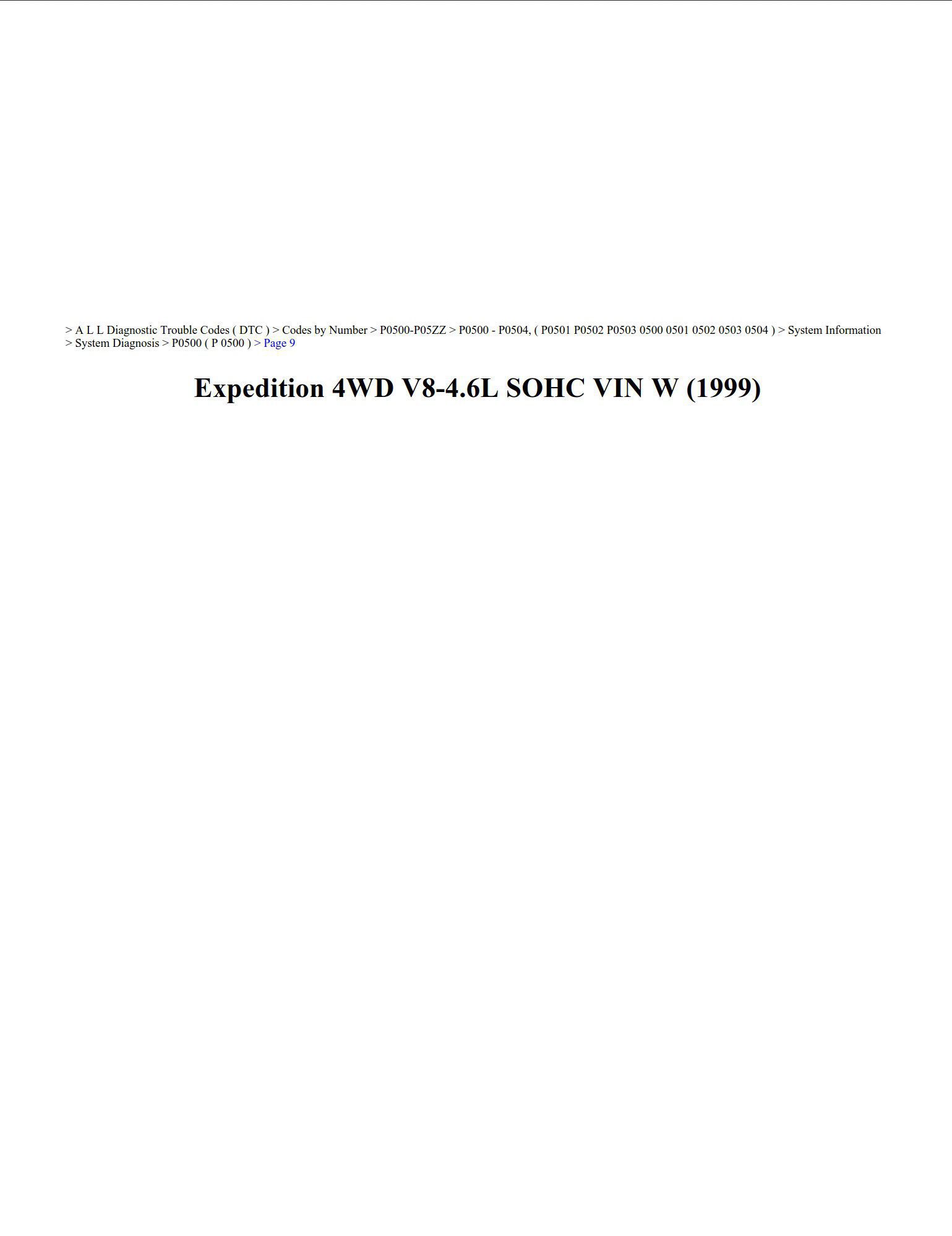 ford expedition 1999 4wd 4.6l sohc vin w workshop manual