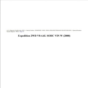 ford expedition 2000 2wd 4.6l sohc workshop manual