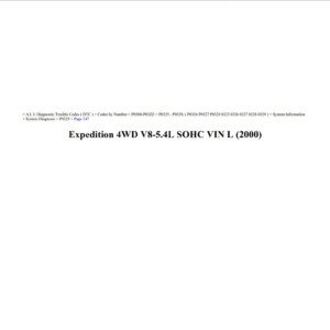 ford expedition 2000 4wd v8 5.4l sohc workshop manual