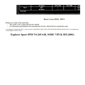 ford explorer 2001 sport 4wd v6 4.0l sohc workshop manual
