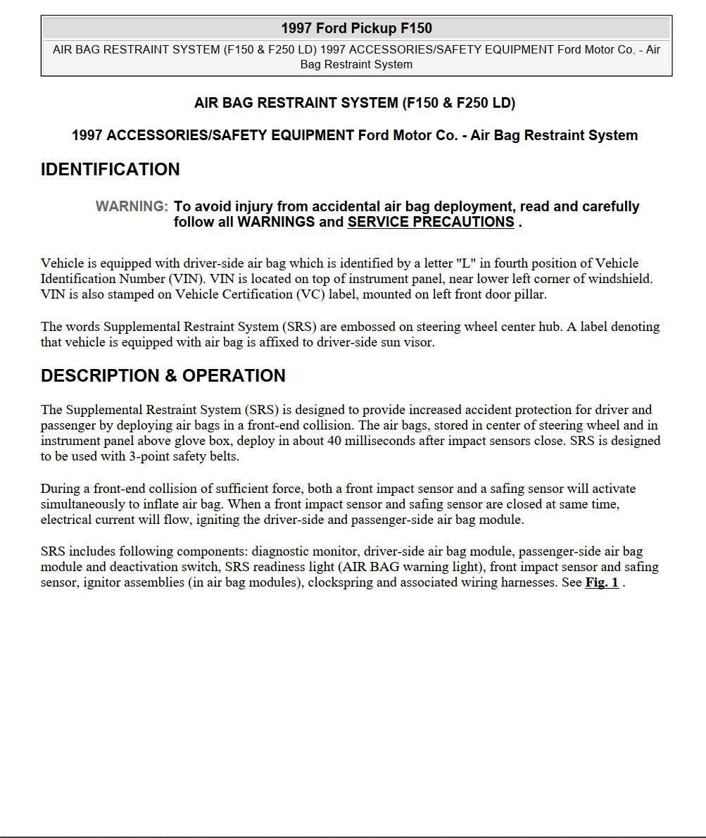ford f 150 1997 2000 workshop manual