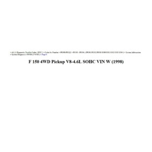ford f 150 1998 4wd pickup 4.6l sohc vin w workshop manual