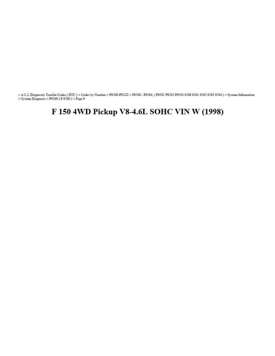 ford f 150 1998 4wd pickup 4.6l sohc vin w workshop manual