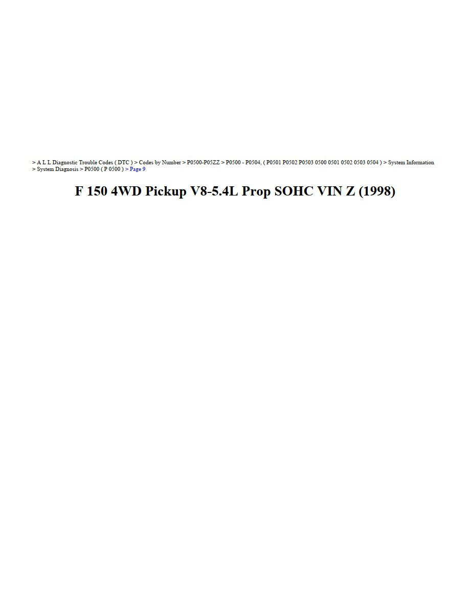 ford f 150 1998 4wd pickup 5.4l sohc vin z workshop manual