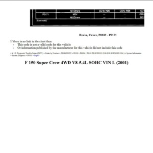 ford f 150 2001 super crew 5.4l workshop manual