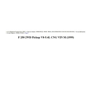 ford f 250 1999 2wd 5.4l cng workshop manual