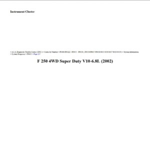 ford f 250 2002 4wd super duty v10 6.8l workshop manual