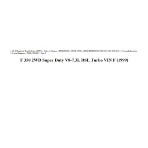 ford f 350 1999 2wd super duty v8 7.3l workshop manual