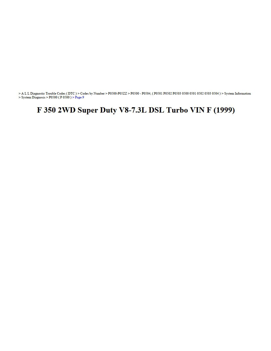 ford f 350 1999 2wd super duty v8 7.3l workshop manual