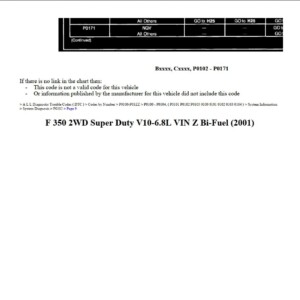 ford f 350 2001 2wd super duty v10 6.8l workshop manual