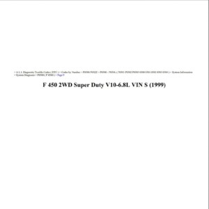 ford f 450 1999 2wd 6.8l vin s workshop manual