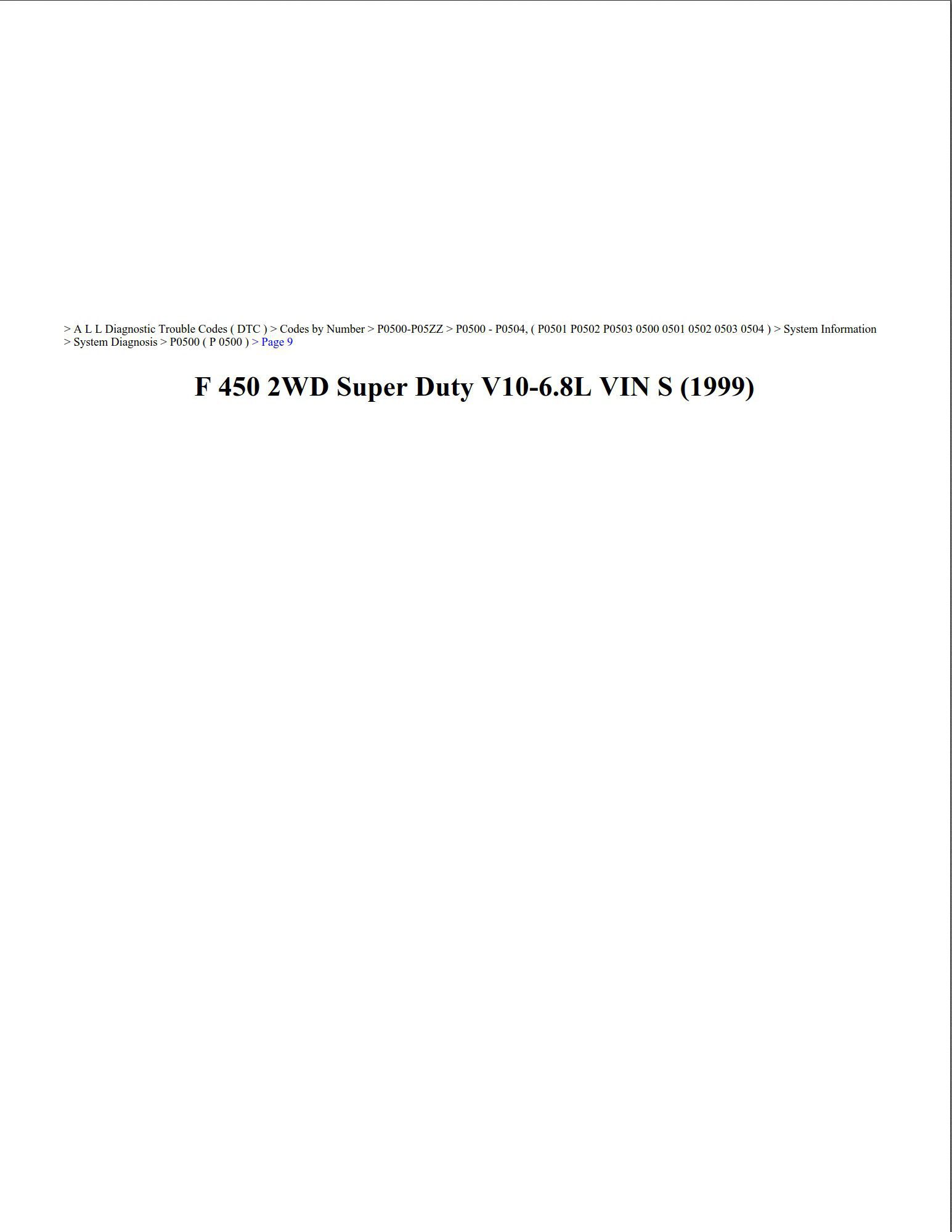ford f 450 1999 2wd 6.8l vin s workshop manual