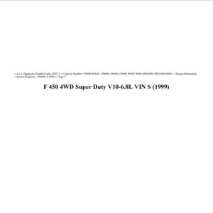 ford f 450 1999 4wd super duty 6.8l vin s workshop manual
